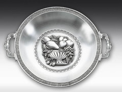 Pewter Deep plate Fruits