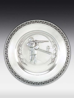 Pewter plate Oak leaves-Shooting
