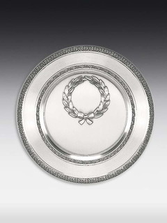 Pewter plate DG wreath