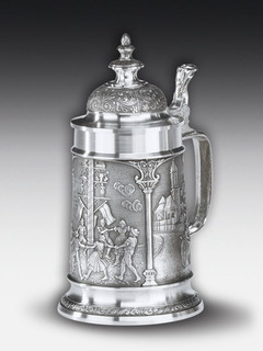 Bavarian Beer stein with lid