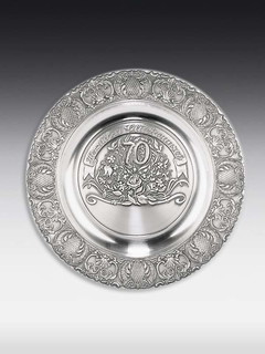 Pewter plate Jubilee 70