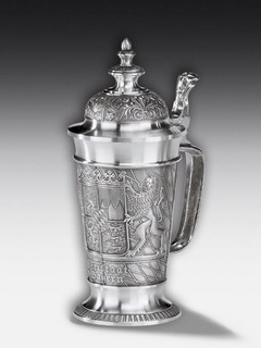 Pewter Beer stein with lid