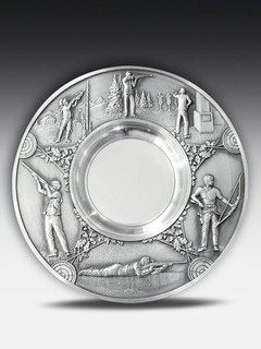 Pewter plate "Shooting Motifs"