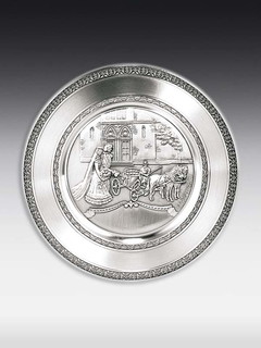 Pewter plate DG Wedding